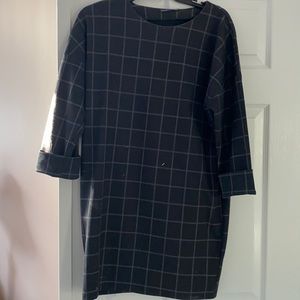 Zara Black Checkered Mini Dress